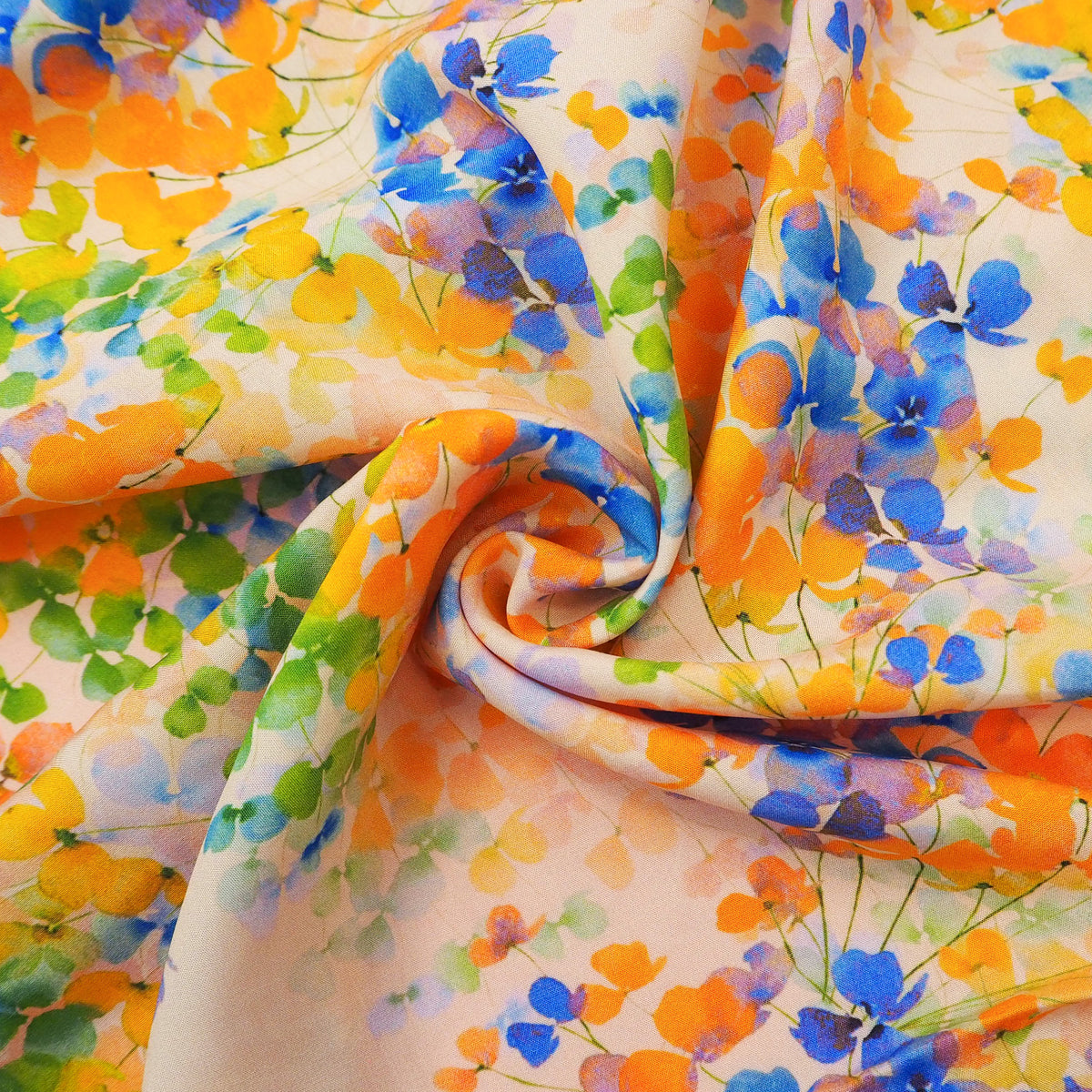 Radiance Yellow Leaves - Viscose – Grid Fabrics
