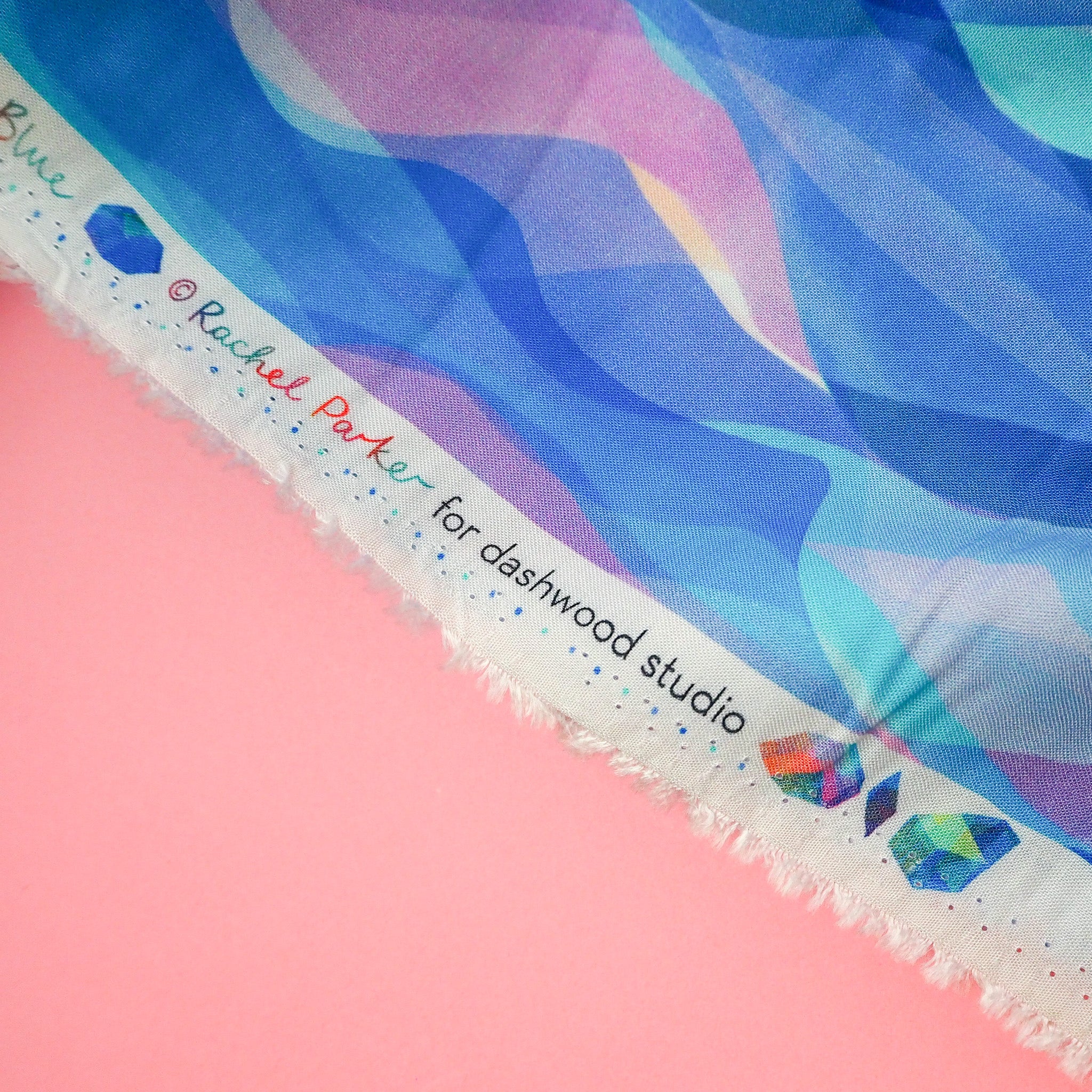 Chroma Blue Wave - Rayon – Grid Fabrics