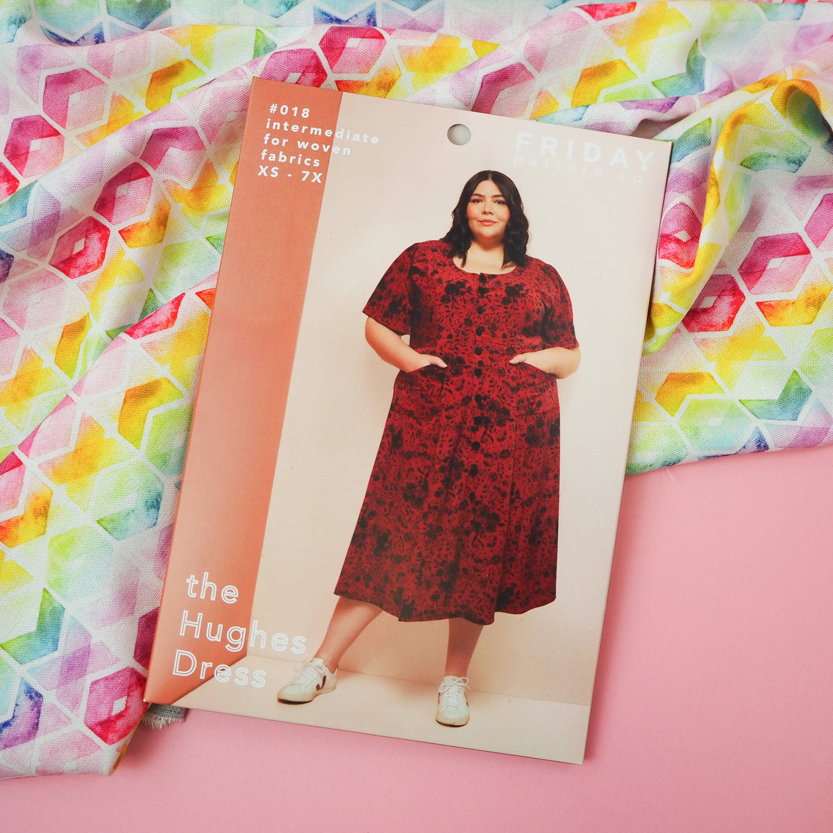 Hughes Dress Paper Pattern Friday Pattern Company Grid Fabrics