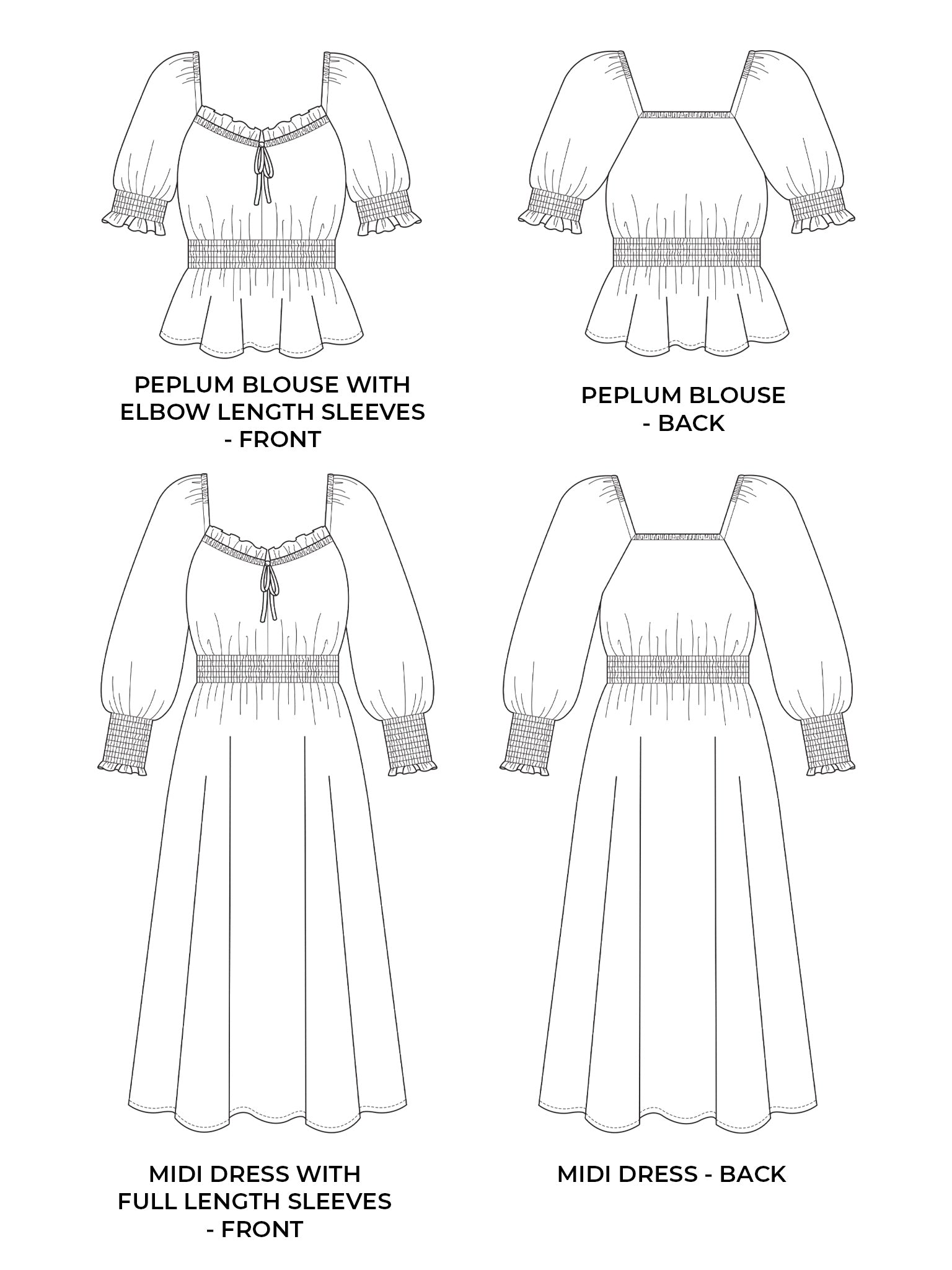 Mabel Blouse and Dress Paper Pattern - Tilly and the Buttons – Grid Fabrics